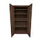 Steel Cabinets Usa Storage Cabinet, 72 in H, 36 in W, Walnut, 4 Shelves UA-362472-WAL - alternate 5